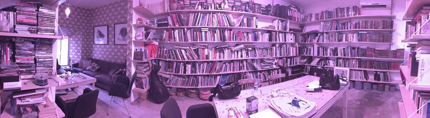 Monira Al Qadiri, Pharan studio’s library section, Jeddah.