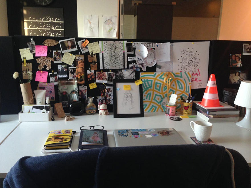 Maryam Bawazir’s workspace, based in Riyadh.
